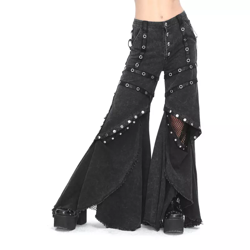 Pantalon Évasé avec Grille de la Marque Devil Fashion à 117,00 €