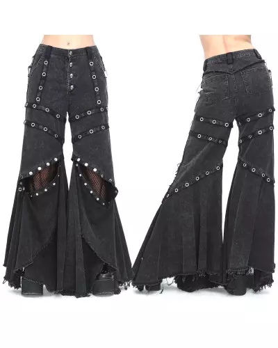 Flared Pants with Mesh from Devil Fashion Brand at €145.80