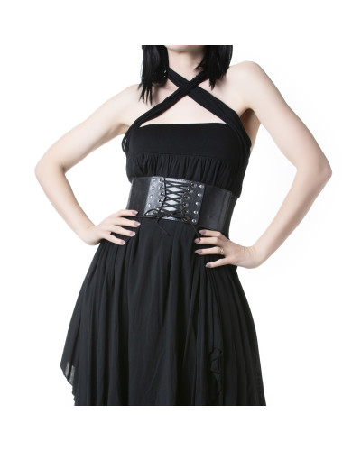 Wide Gothic Belt with Lacing