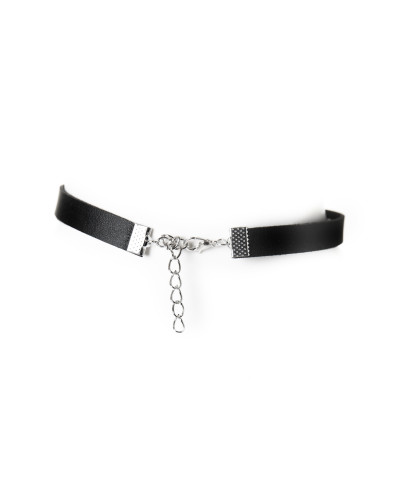 Gothic Halsband mit Rotem Stein