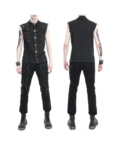 Camisa Gótica sin Mangas para Hombre
