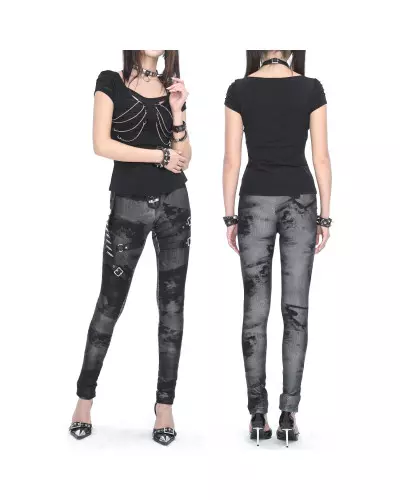 Legging Asymétrique Noir de la Marque Devil Fashion à 78,50 €