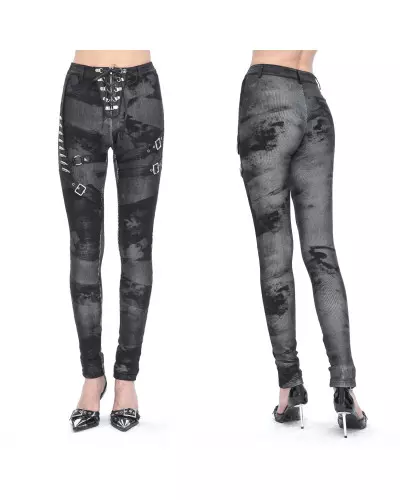 Legging Asymétrique Noir de la Marque Devil Fashion à 78,50 €