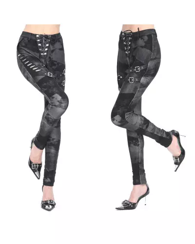 Legging Asymétrique Noir de la Marque Devil Fashion à 78,50 €