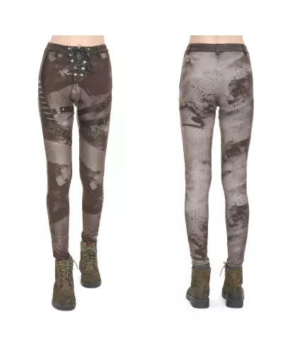 Braune Asymmetrische Leggings der Devil Fashion-Marke für 78,50 €