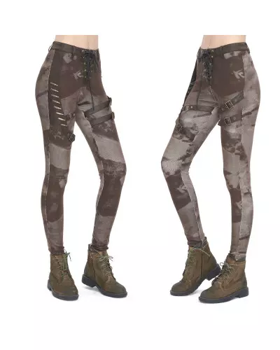 Brown Asymmetric Leggings from Devil Fashion Brand at €78.50