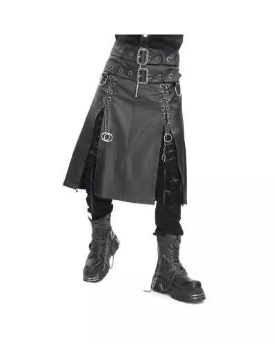 Skirt with Buckles for Men