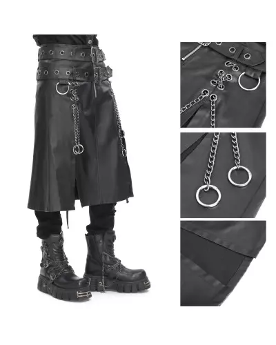 Skirt with Buckles for Men from Devil Fashion Brand at €98.90