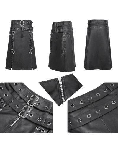 Falda Gótica con Hebillas para Hombre