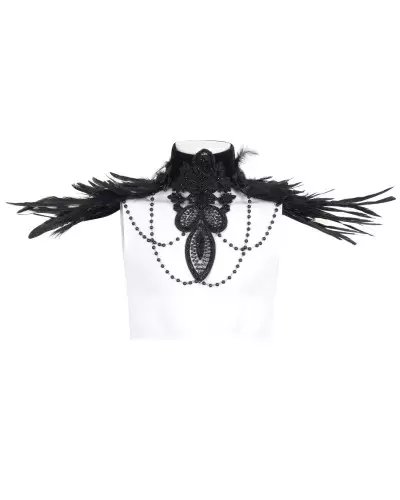 Unisex Collar with Feathers