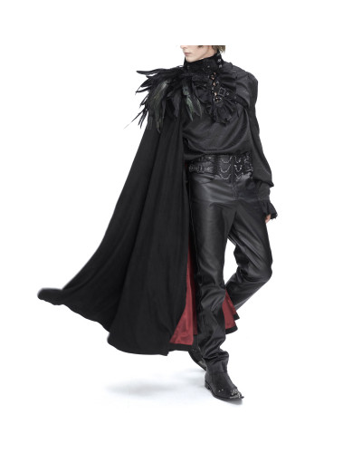 Cape Gothique Longue Noire pour Homme