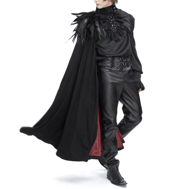 Cape Gothique Longue Noire pour Homme