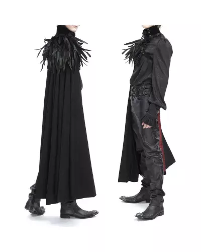 Asymmetrical Cape with Feathers for Men from Devil Fashion Brand at €109.00