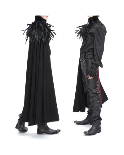 Cape Gothique Longue Noire pour Homme