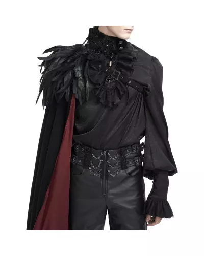 Asymmetrical Cape with Feathers for Men from Devil Fashion Brand at €109.00