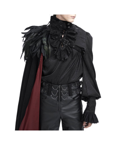 Cape Gothique Longue Noire pour Homme
