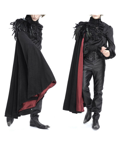 Cape Gothique Longue Noire pour Homme
