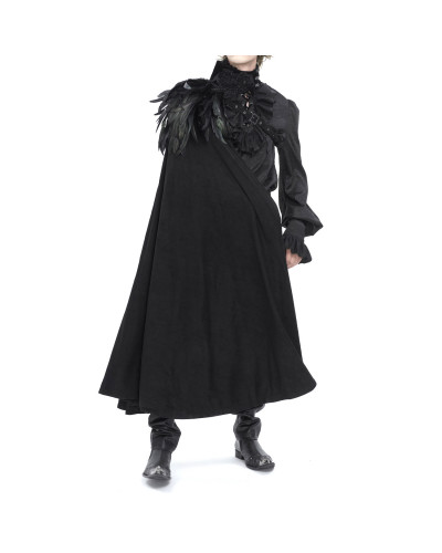 Cape Gothique Longue Noire pour Homme