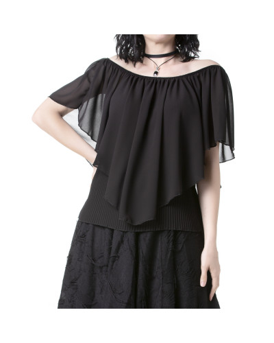 T-Shirt Gothique avec Tulle