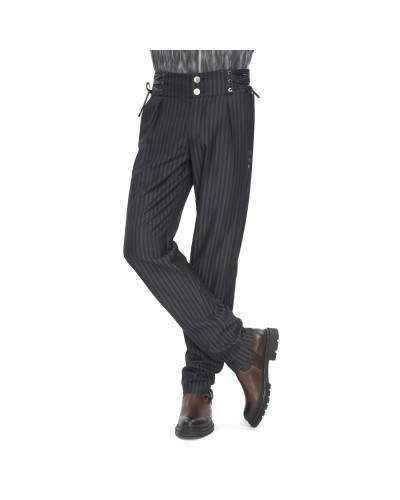 Pantalón Negro con Rayas para Hombre