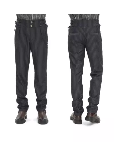 Black Pants with Stripes for Men from Devil Fashion Brand at €81.50