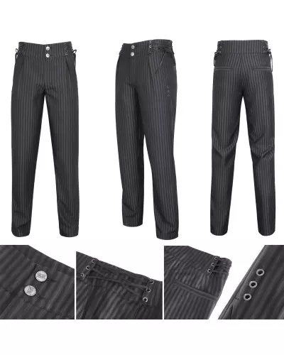 Black Pants with Stripes for Men from Devil Fashion Brand at €81.50