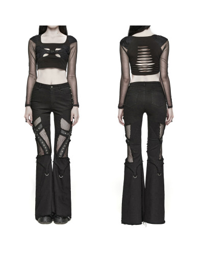 Gothic Hose mit Netzstoff
