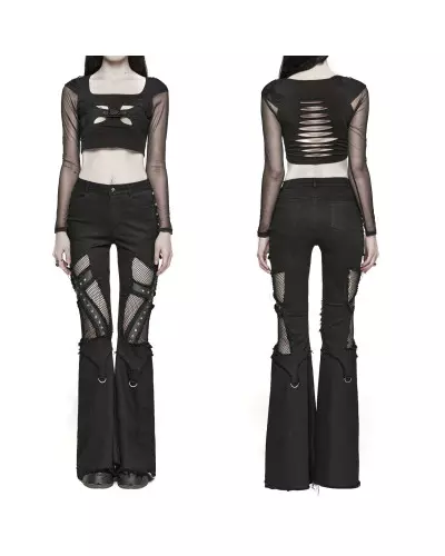 Pants with Mesh from Punk Rave Brand at €77.44