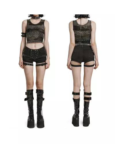 Shorts avec Jarretelles de la Marque Punk Rave à 69,35 €