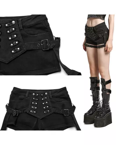 Shorts avec Jarretelles de la Marque Punk Rave à 76,90 €