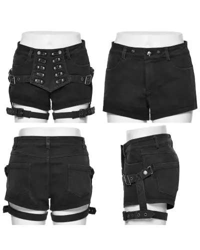 Shorts avec Jarretelles de la Marque Punk Rave à 69,35 €