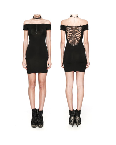 Robe Gothique Courte Noire