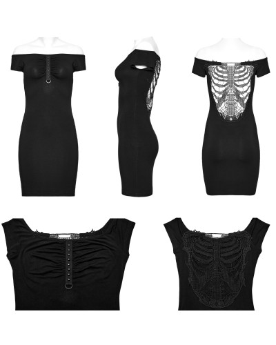 Robe Gothique Courte Noire