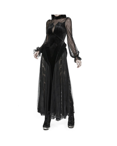 Vestido con Tul y Terciopelo