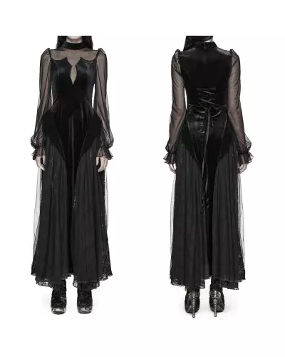 Robe avec Tulle et Velours de la Marque Punk Rave à 95,00 €