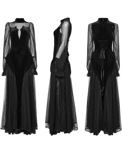 Robe avec Tulle et Velours de la Marque Punk Rave à 82,00 €