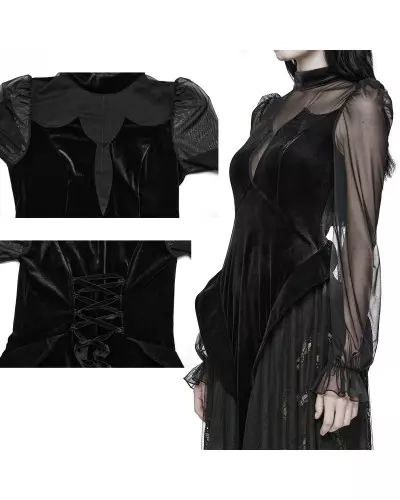 Robe avec Tulle et Velours de la Marque Punk Rave à 95,00 €