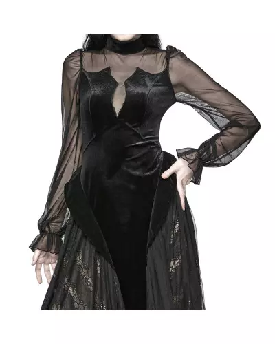 Robe avec Tulle et Velours de la Marque Punk Rave à 95,00 €