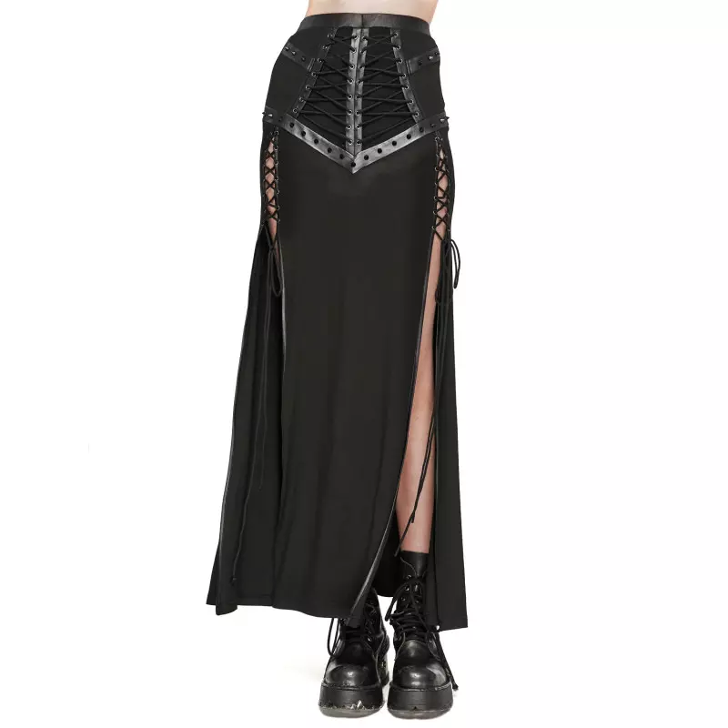 Skirt with Lacings from Punk Rave Brand at €65.00