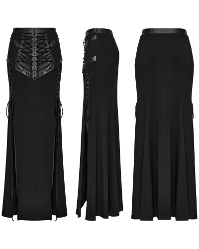 Gothic Minirock mit Schnürungen