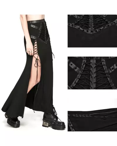 Skirt with Lacings from Punk Rave Brand at €65.00