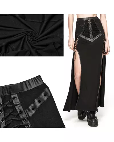 Skirt with Lacings from Punk Rave Brand at €65.00