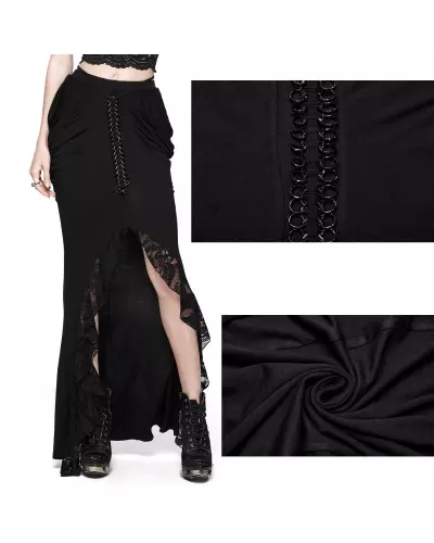 Long Black Skirt from Punk Rave Brand at €59.90