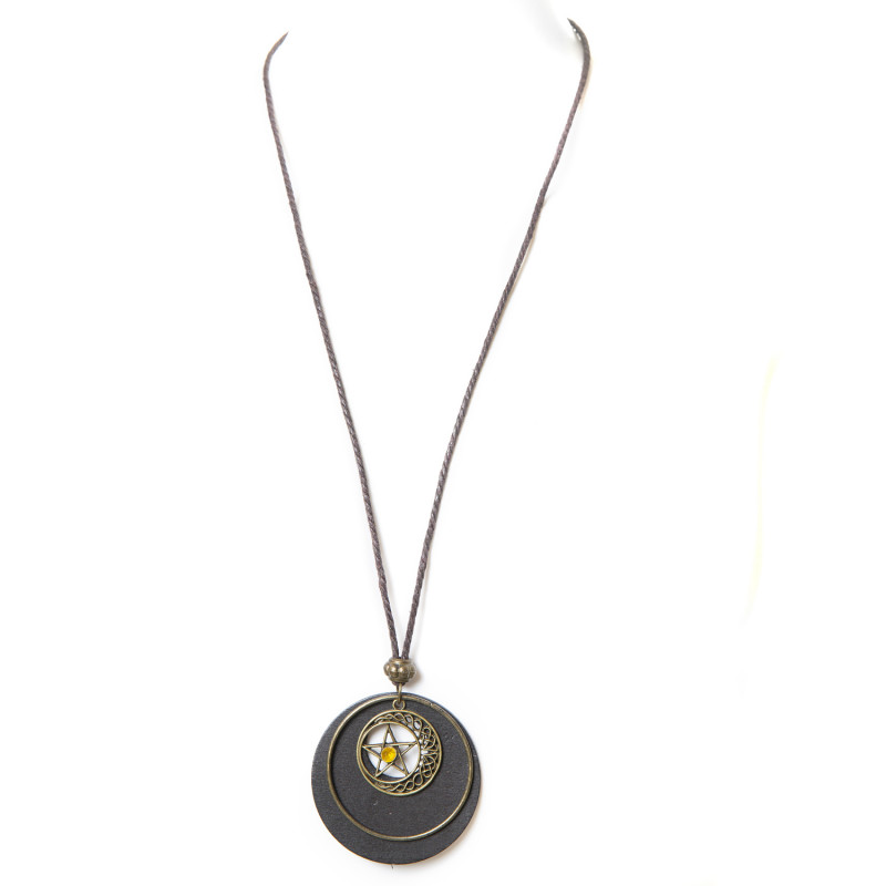 Collier Gothique avec Lune et Chat
