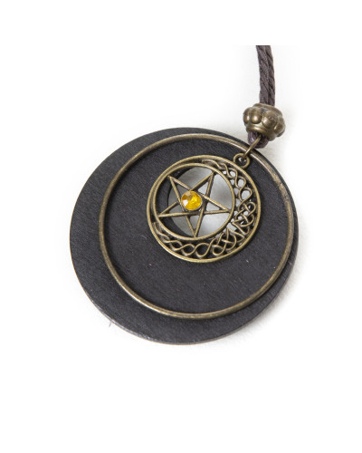 Collier Gothique avec Lune et Chat