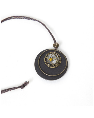 Collier Gothique avec Lune et Chat