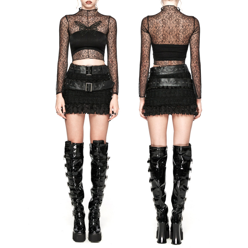T-Shirt Transparente com Borboleta