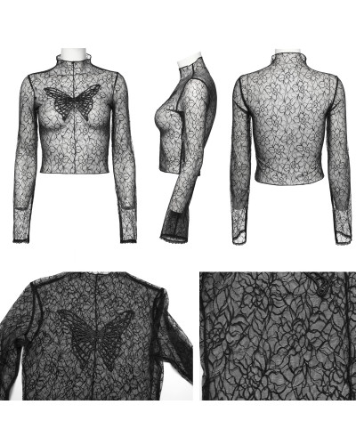 Camiseta Transparente con Mariposa