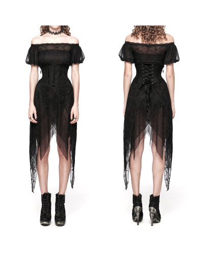 Corset Underbust Gótico com Zíper