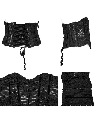 Corset Serre-Taille Élégant en Grille de la Marque Punk Rave à 59,00 €